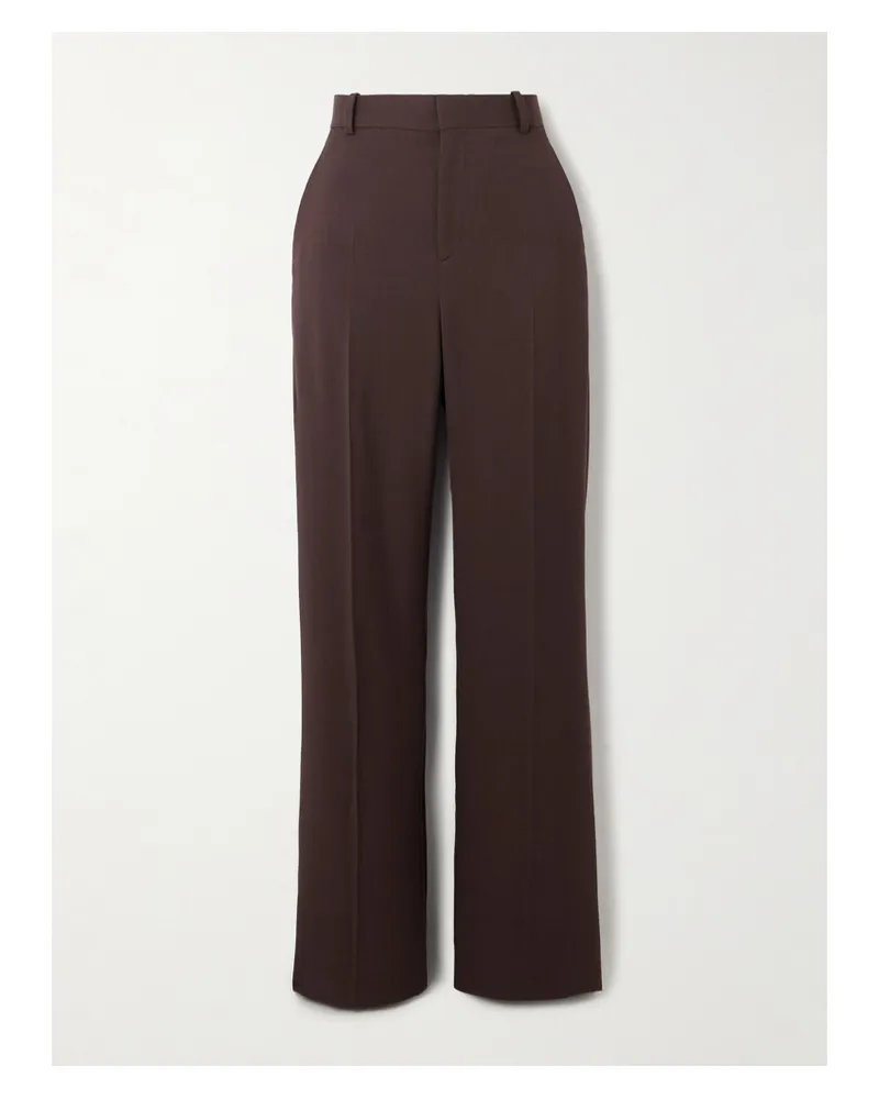 WARDROBE.NYC Hose Mit Geradem Bein Aus Wolle - Braun Braun