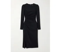 Ruched Cady Midi Dress - Black