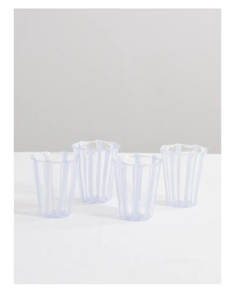 Sophie Lou Jacobsen Le Verre Bonbon Set Aus Vier Gläsern - Blau Blau