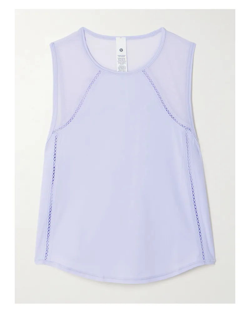 LULULEMON Sculpt Tanktop Aus Stretch-jersey Und Mesh Mit Spitzeneinsätzen - Lila Lila
