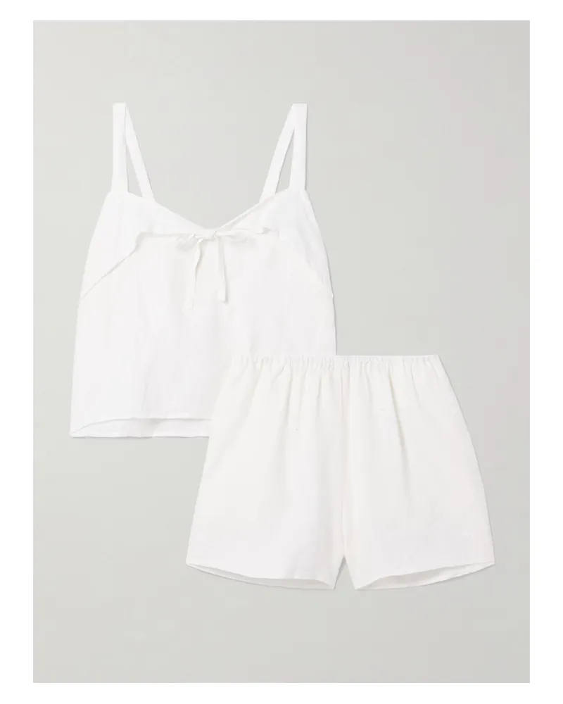 Deiji Studios Pyjama Aus Leinen - Weiß Weiß