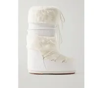 Icon Schneestiefel Aus Kunstleder Und Faux Fur - Weiß