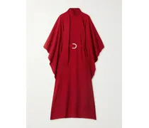 La Luna Kaftan Aus Cady Mit Gürtel Und Kristallen - Rot