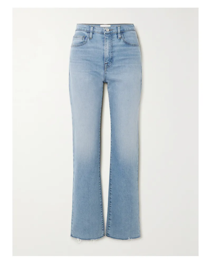 Frame Denim Le Jane Ankle Verkürzte, Hoch Sitzende Jeans Mit Geradem Bein - Blau Blau