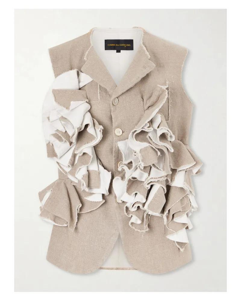 Comme des Garçons Linen-canvas Vest - Neutrals Neutrals