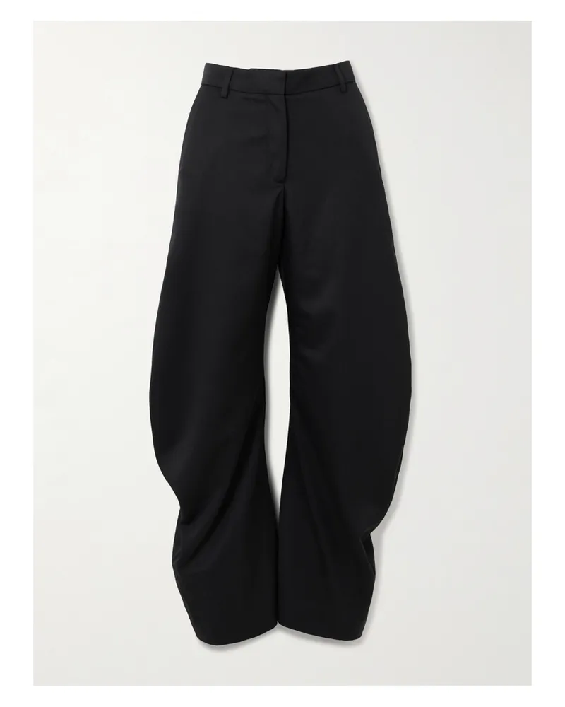 Acne Studios Patty Hose Mit Weitem Bein Aus Wolle - Schwarz Schwarz