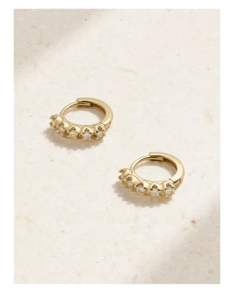 Jennifer Meyer Creolen Aus 18 Karat Gold Mit Diamanten Gold