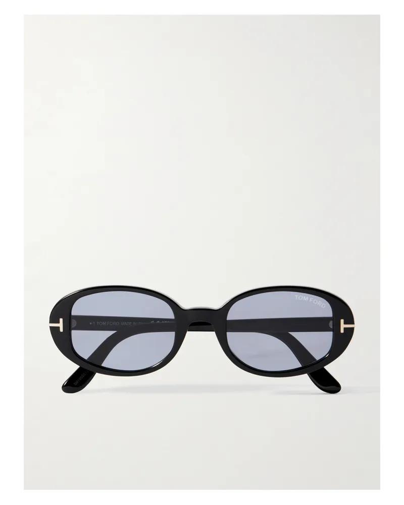 Tom Ford Iggy Oval-frame Acetate Sunglasses - Black Black