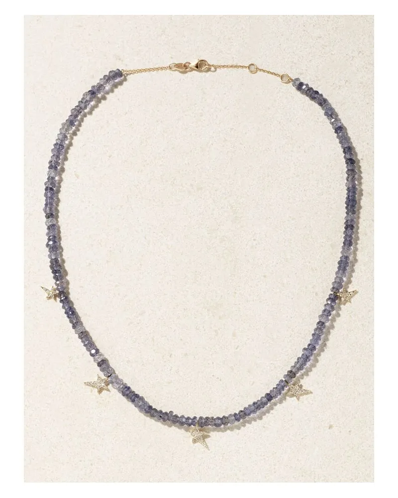 Diane Kordas Star Kette Aus 18 Karat Gold Mit Cordieriten Und Diamanten Gold