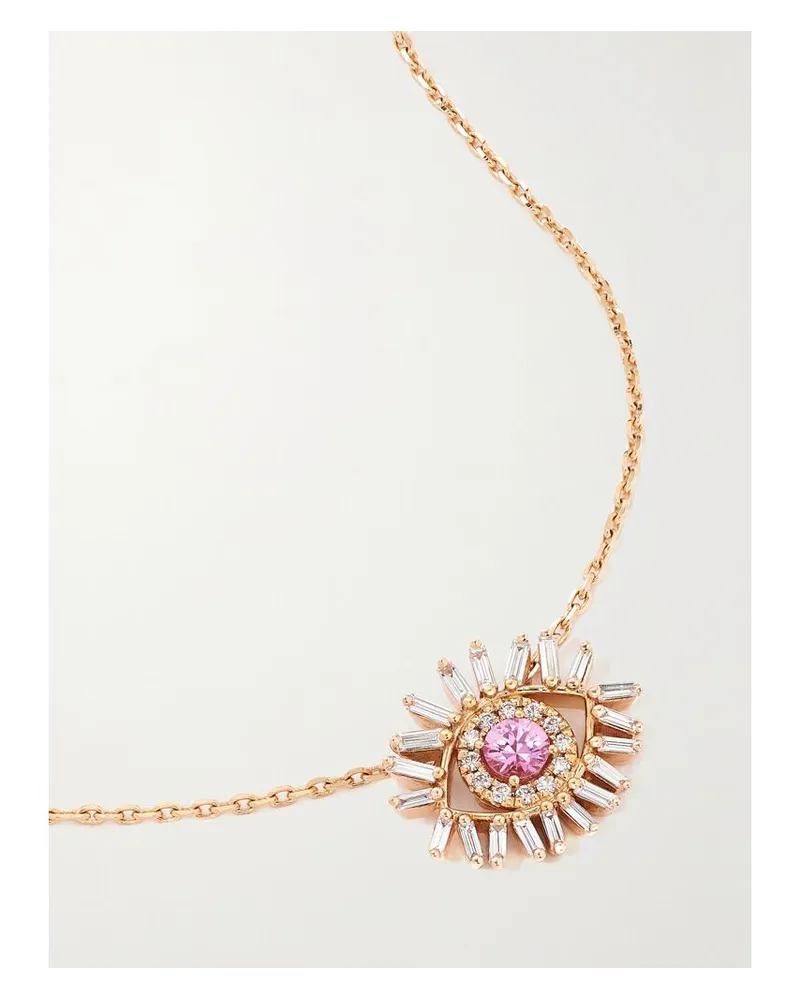 Suzanne Kalan Kette Aus 18 karat Roségold Mit Diamanten Und Saphir Gold