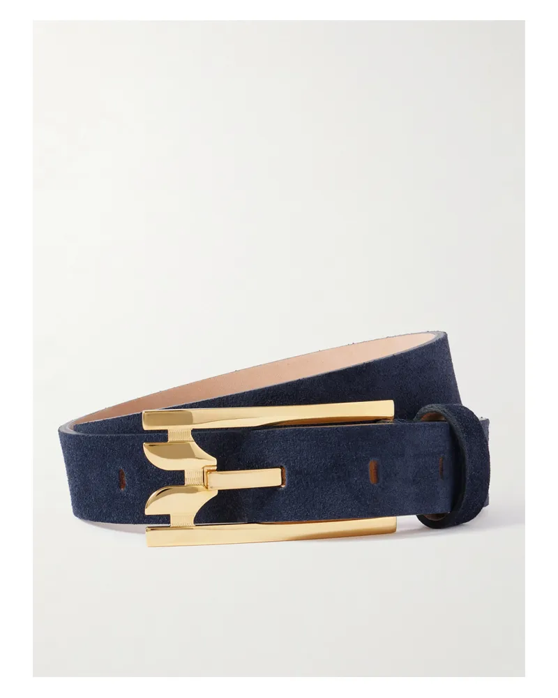 Victoria Beckham Suede Belt - Blue Blue