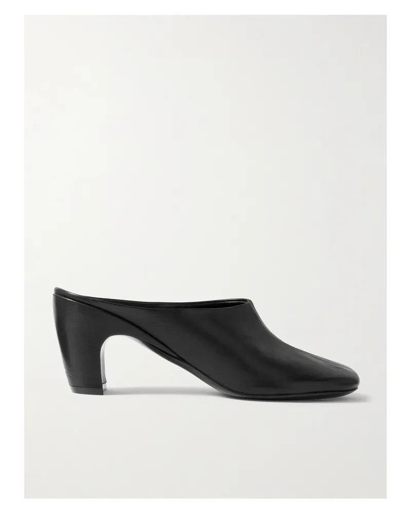 Dries van Noten Leather Mules - Black Black