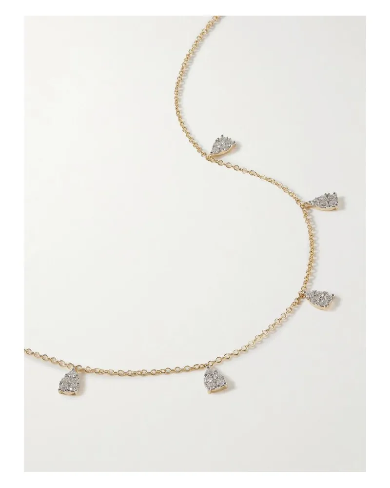 Stone & Strand Petal Kette Aus 14 Karat Gold Mit Diamanten Gold