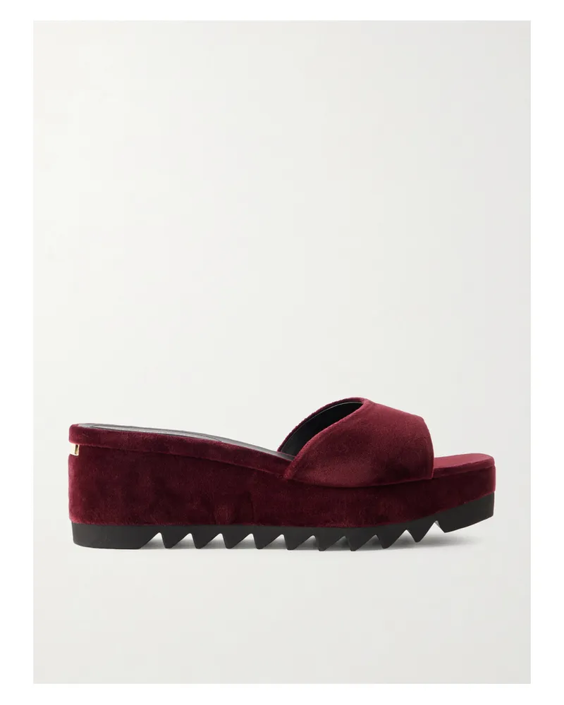 Stella McCartney Sneakelyse Wedges Aus Samt - Burgunder Burgunder