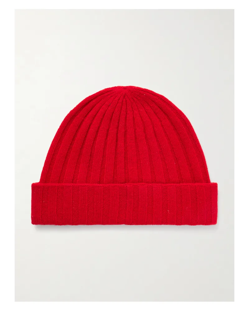 Totême Beanie Aus Geripptem Kaschmir - Rot Rot