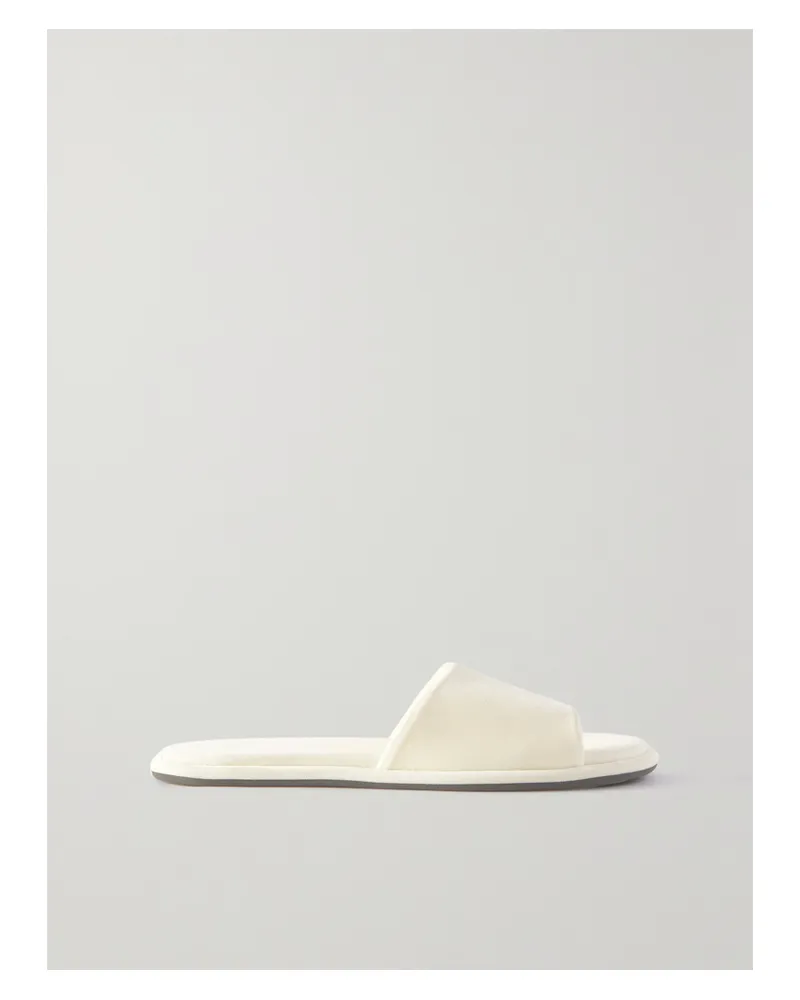 The Row Canal Pantoletten Aus Samt - Wollweiß Wollweiß