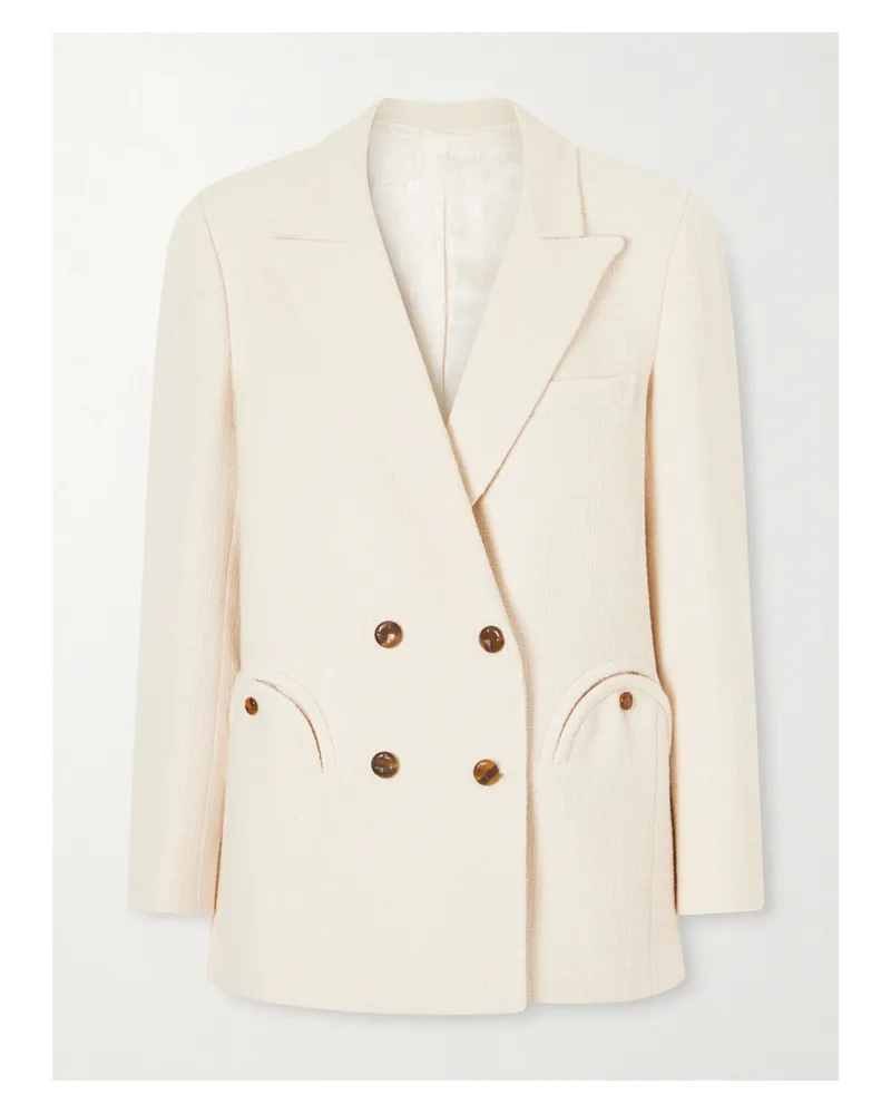 Blazé Milano Missy Everynight Cotton-blend Tweed Blazer - Neutrals Neutrals