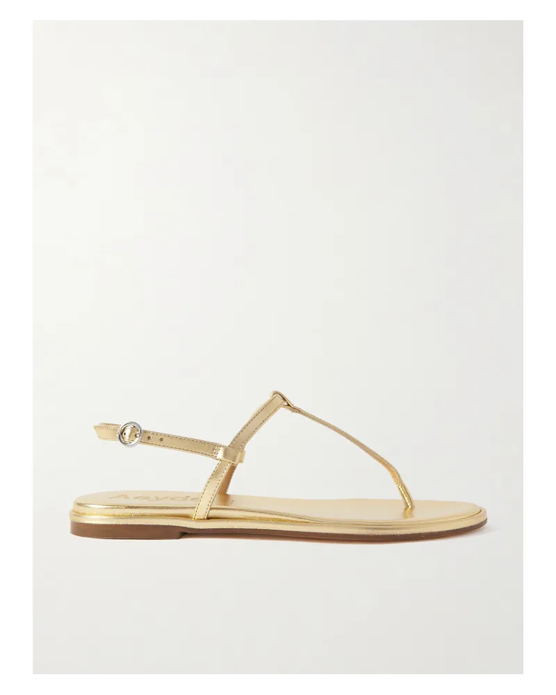 aeyde Nala Zehensandalen aus Metallic-leder Gold