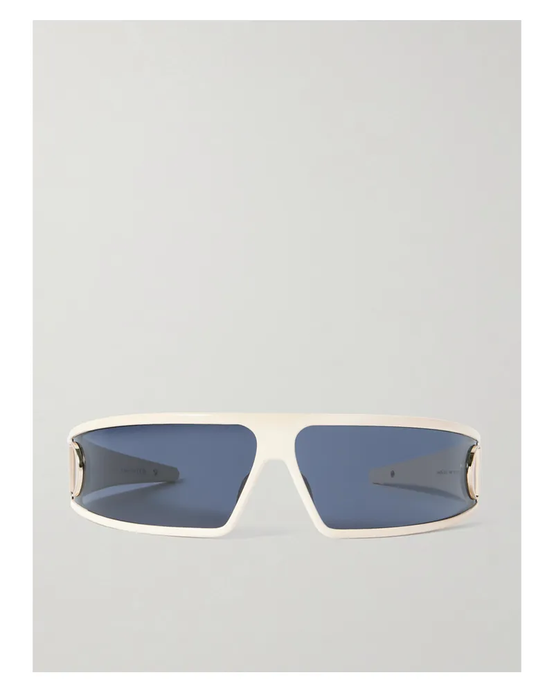 Dior Verydior M1u Wrap-around Acetate Sunglasses - White White