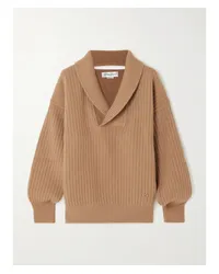 Victoria Beckham Pullover aus Gerippter Wolle Braun