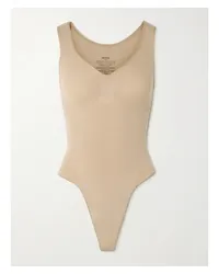 SKIMS Seamless Sculpt Scoop Neck Thong Bodysuit – Clay – Body Neutral