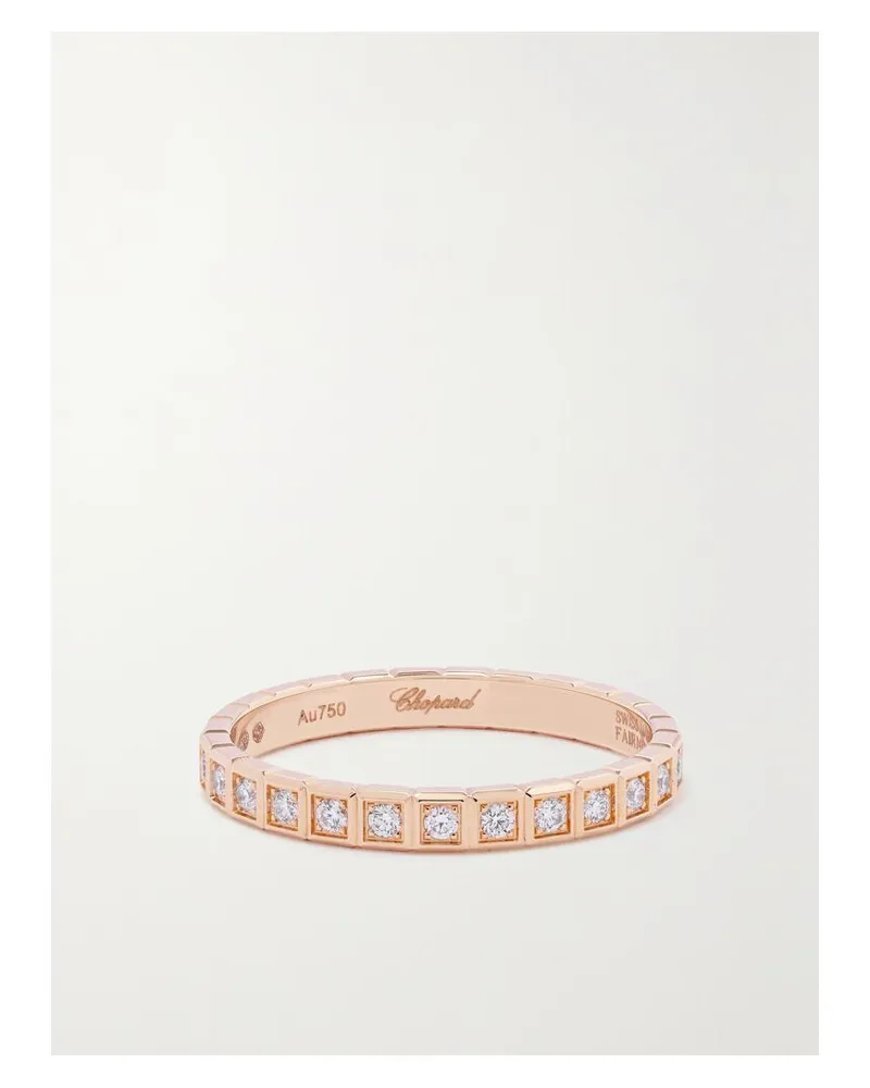 Chopard Ice Cube Ring Aus 18 Karat Roségold Mit Diamanten Gold