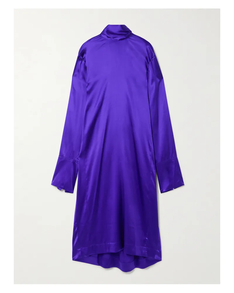 Dries van Noten Kleid Aus Stretch-seidensatin Zum Binden - Lila Lila