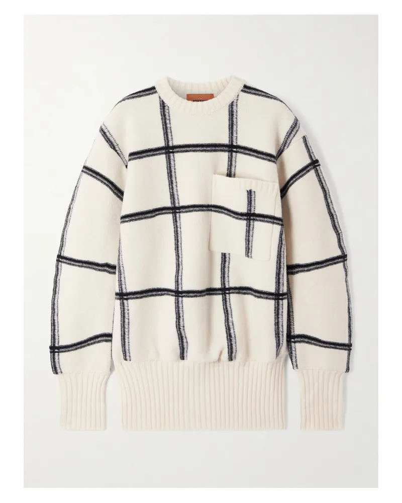 Missoni Karierter Wollpullover - Weiß Weiß