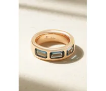 Iconica Ring Aus 18 Karat Roségold Mit Topasen