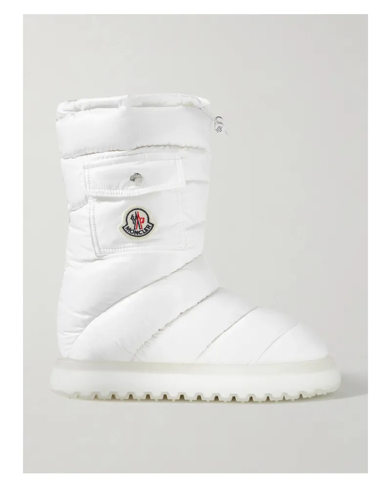 Moncler Gaia Stiefel Aus Gestepptem Shell - Weiß Weiß