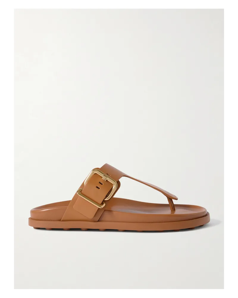 TOD'S Zehensandalen Aus Leder Mit Schnalle - Braun Braun