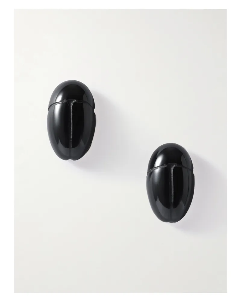 Sophie Buhai Scarab Silver Onyx Earrings - Black Black