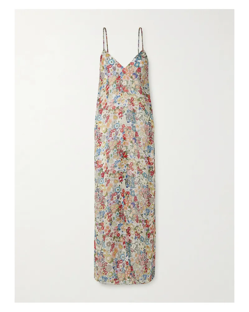 KHAITE Taja Kleid Aus Seidenchiffon Mit Blumenprint - Mehrfarbig Mehrfarbig