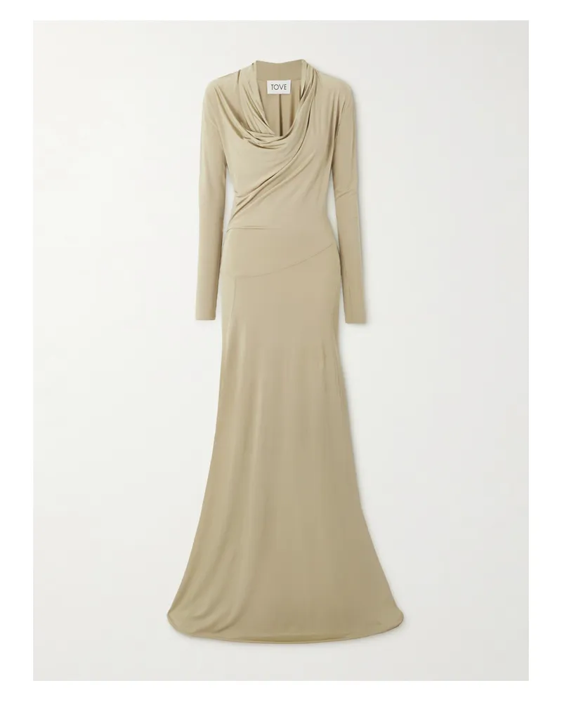TOVE Vevina Maxikleid Aus Jersey Mit Falten - Grün Grün