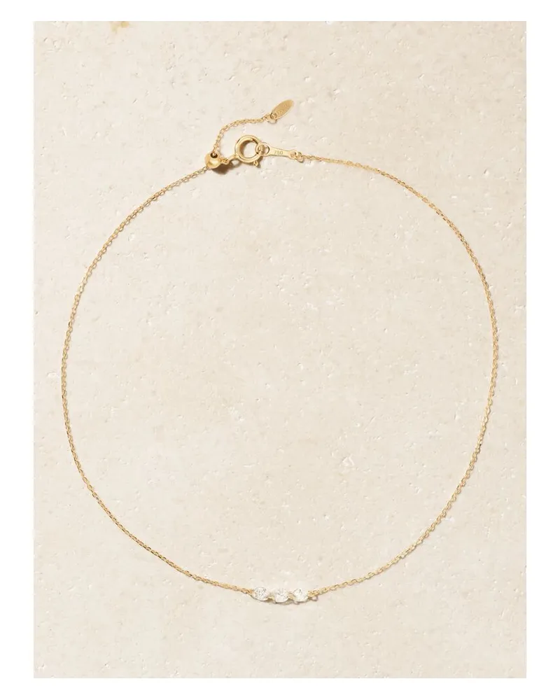 PERSEE Fußkettchen Aus 18 Karat Gold Mit Diamanten Gold
