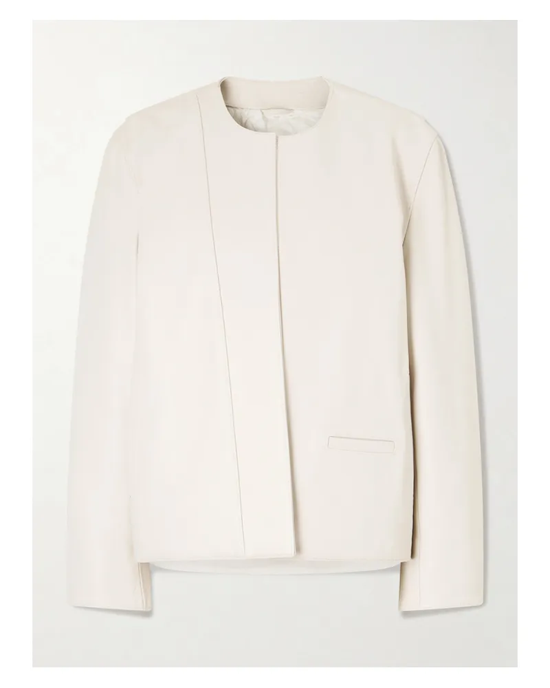 Totême Wattierte Jacke Aus Leder - Neutral Neutral