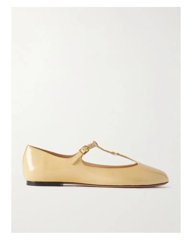 Chloé Marcie Ballerinas Aus Lackleder Mit Verzierung - Gelb Gelb