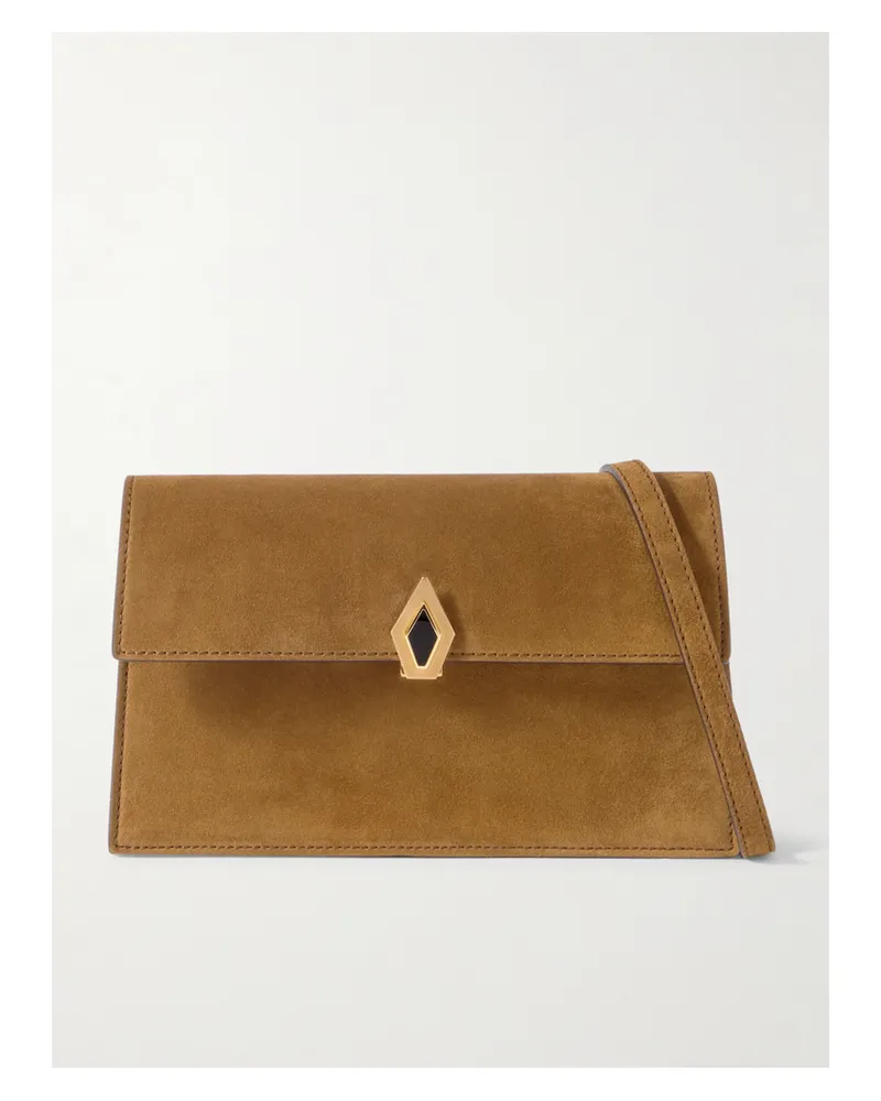 Métier Parallel 22 Small Suede Shoulder Bag - Brown Brown