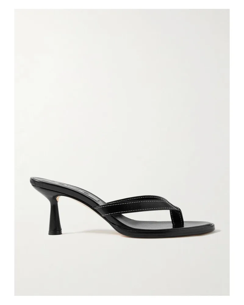 aeyde Daphne Zehensandalen Aus Leder - Schwarz Schwarz