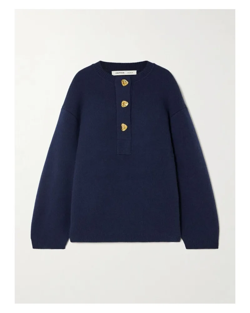 Carven Kurzärmeliger Pullover Aus Wolle - Blau Blau