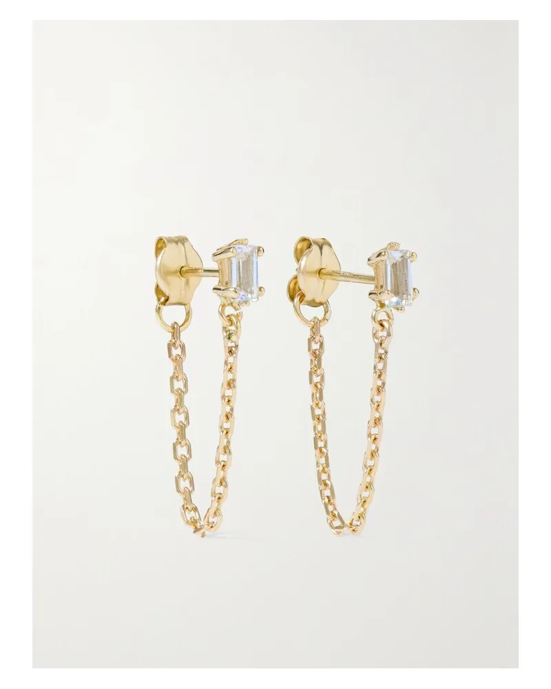 Stone & Strand Ohrringe Aus 10 Karat Gold Mit Topasen Gold