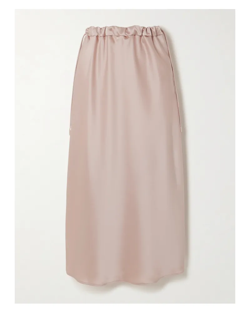 Max Mara Editore Midirock Aus Satin - Pink Pink