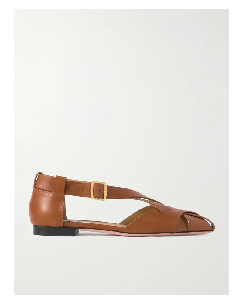 Bally Siana Flache Schuhe Aus Geflochtenem Leder - Braun Braun