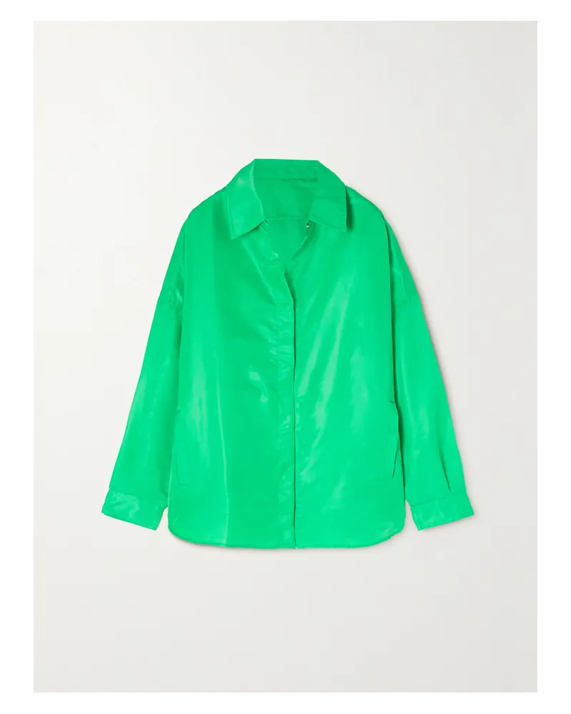 FRANKIE Shop Perla Oversized-hemd Aus Webstoff - Grün Grün