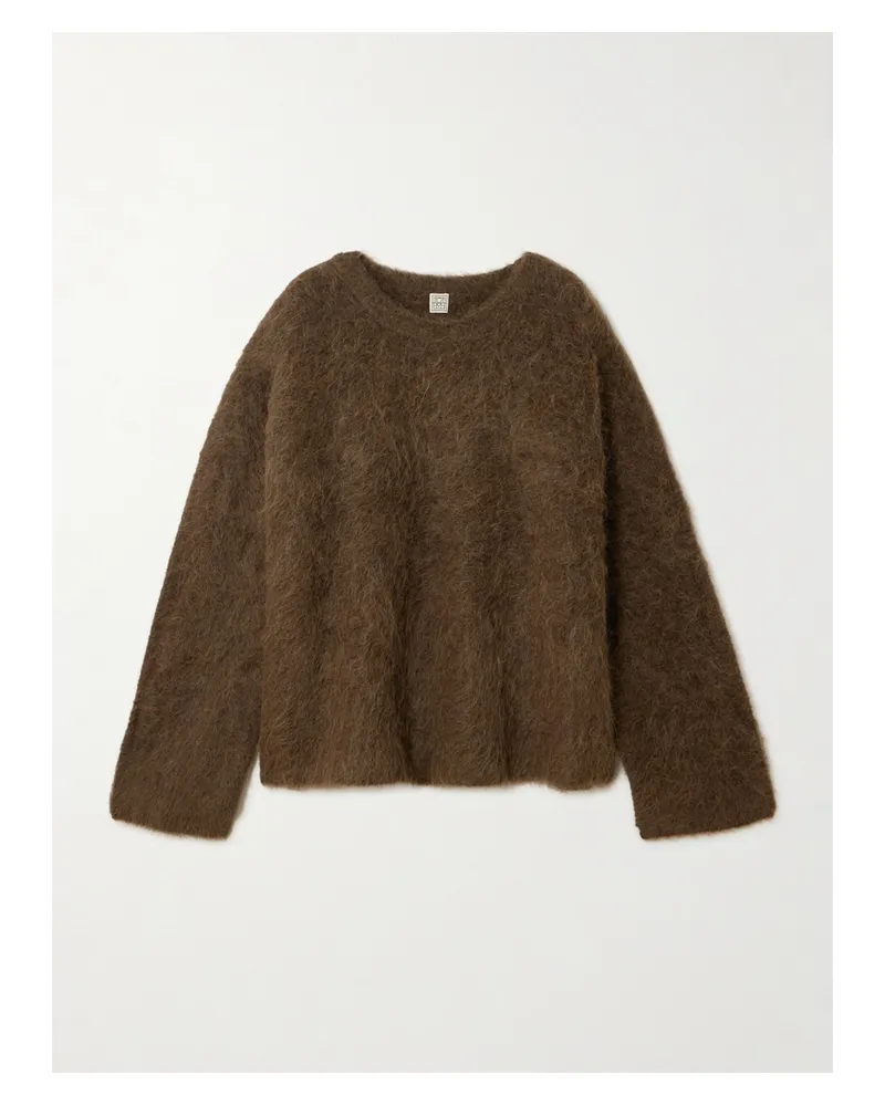 Totême Pullover Aus Einer Gebürsteten Alpakawollmischung - Metallic Metallic