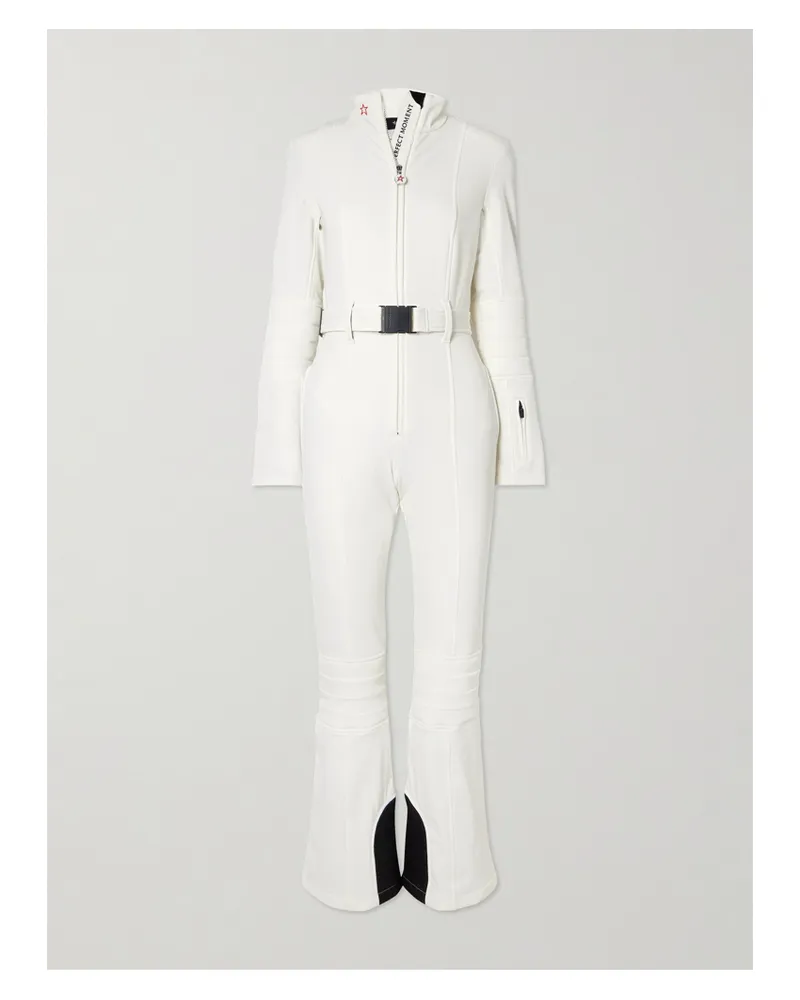 Perfect Moment Jg Wattierter Skianzug Mit Daunenfüllung Und Gürtel - Weiß Weiß