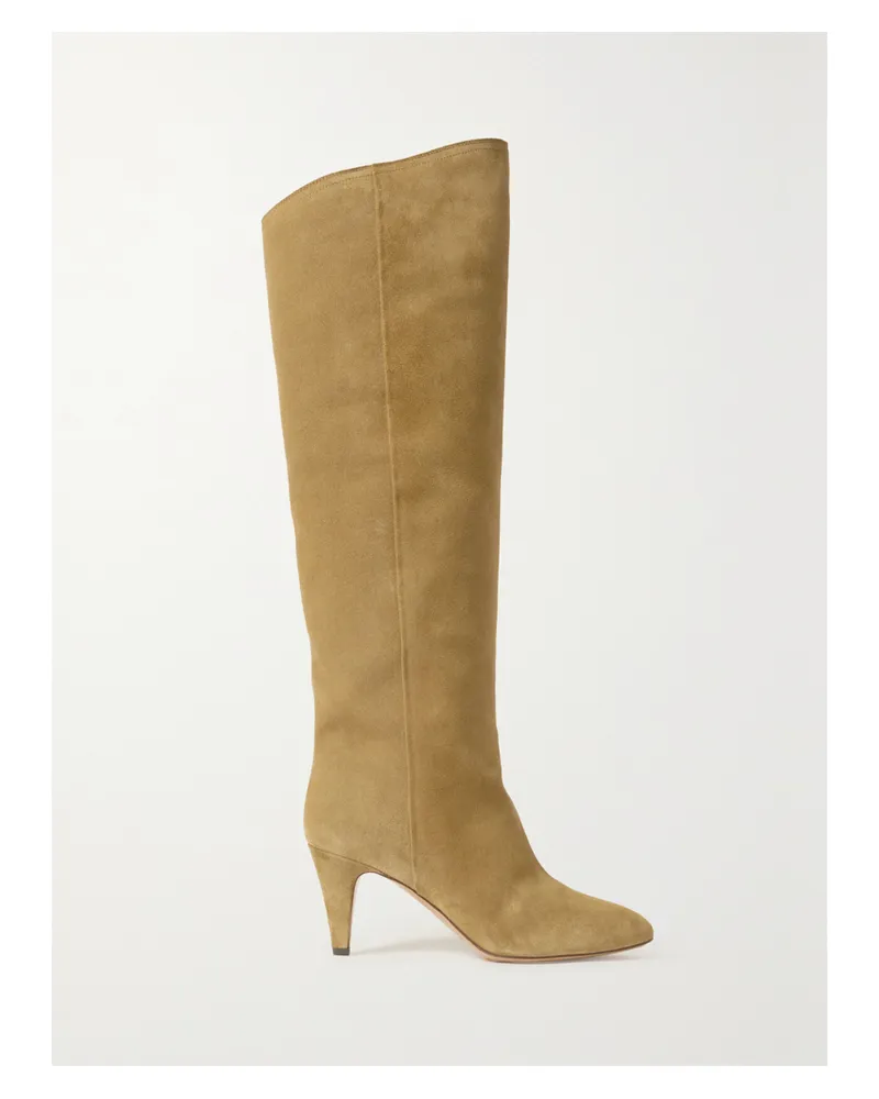 Isabel Marant Lispa Kniehohe Stiefel Aus Veloursleder - Braun Braun
