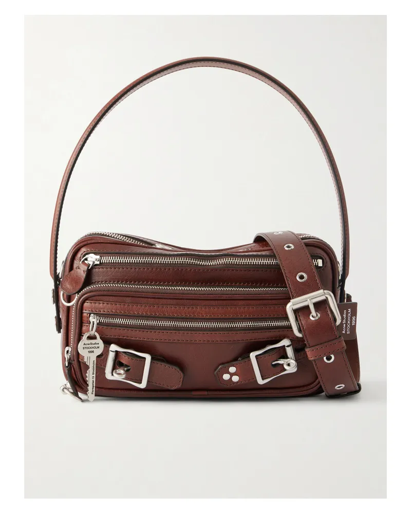 Acne Studios Camero Party Leather Shoulder Bag - Brown Brown