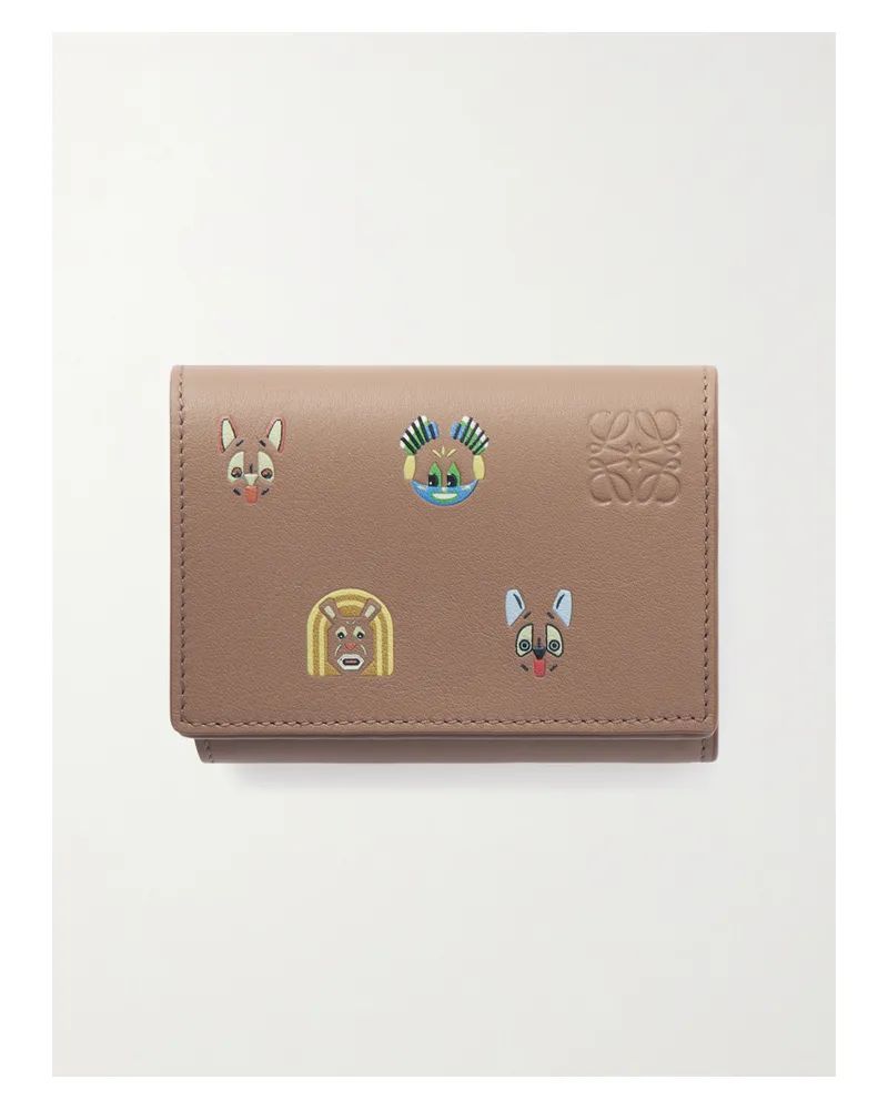 Loewe Portemonnaie Aus Leder Mit Print - Neutral Neutral