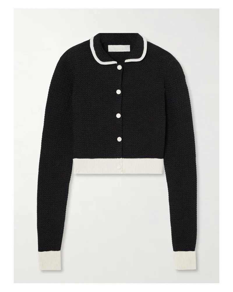 DESTREE Fabienne Zweifarbiger Cardigan Aus Baumwolle - Schwarz Schwarz